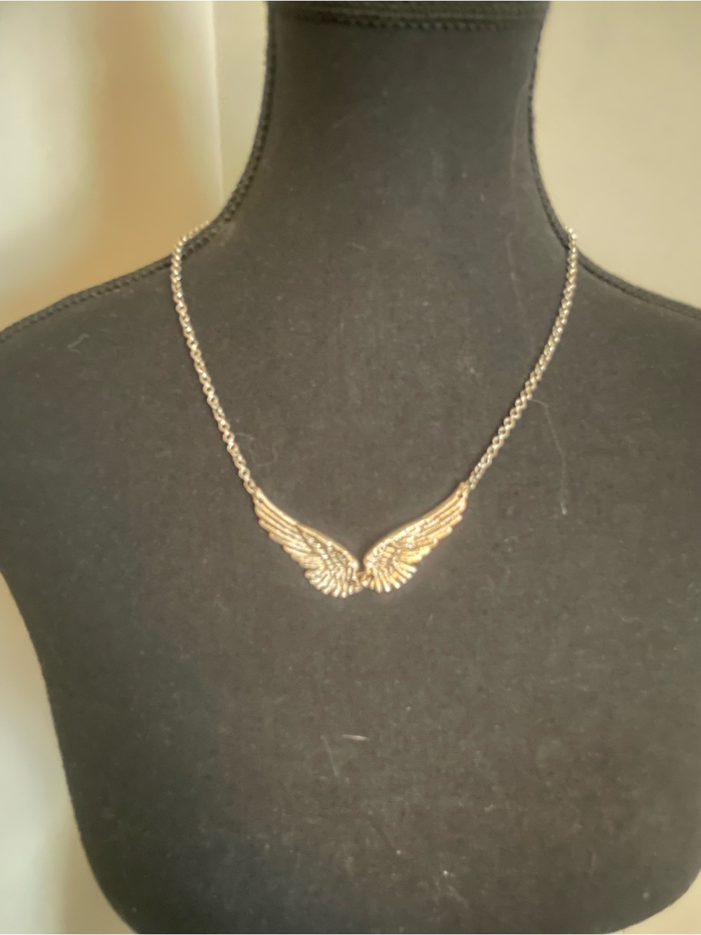 Wing Pendant Necklace - Gold Wing Charm Necklace